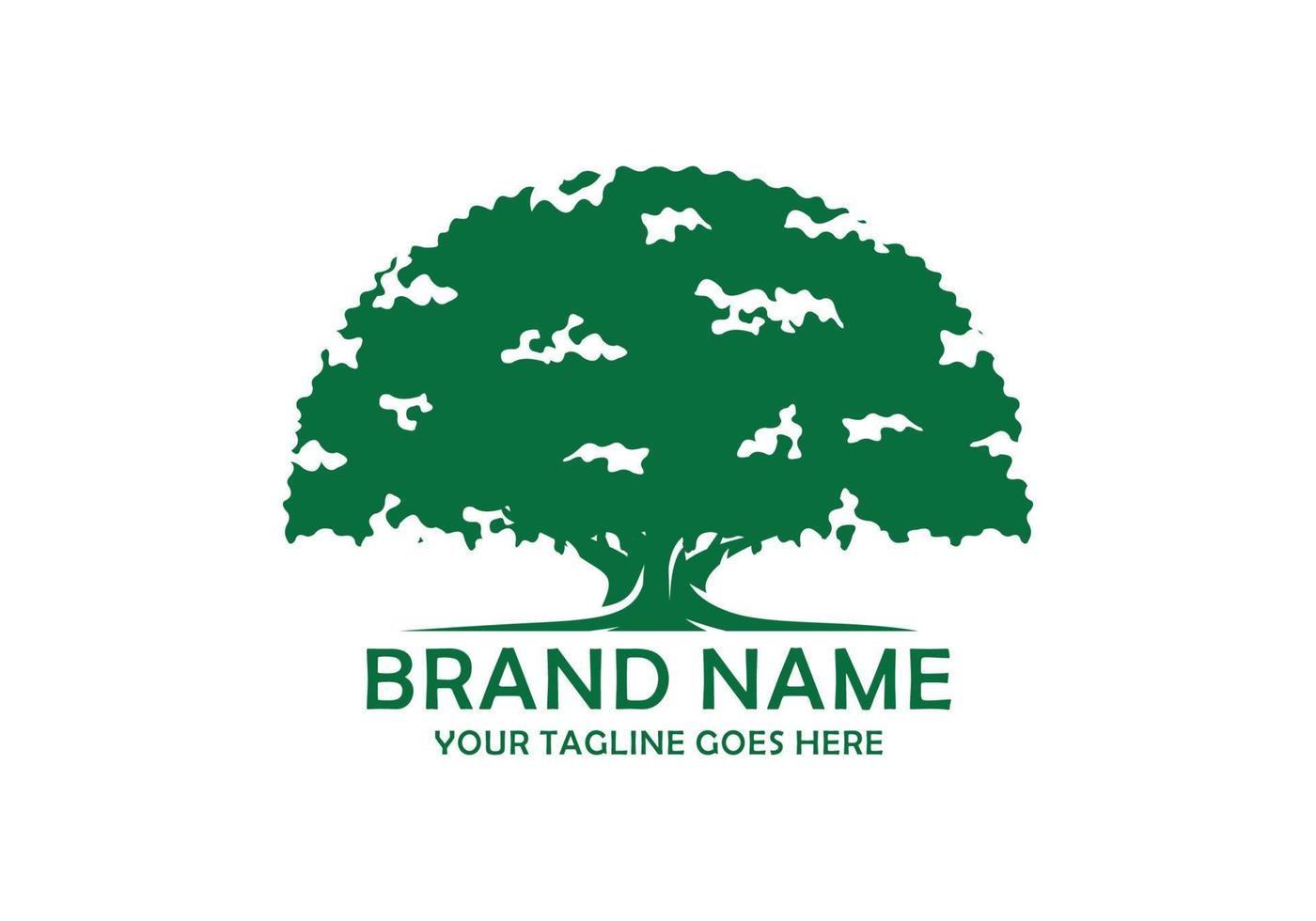 quercia albero logo design vettore