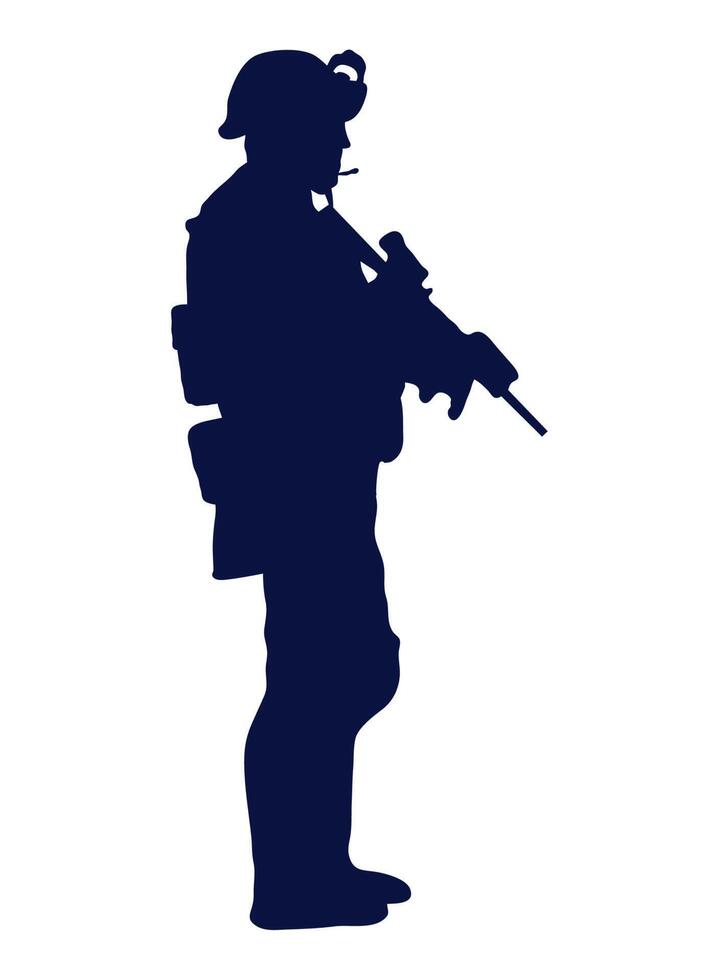 soldato militare silhouette vettore