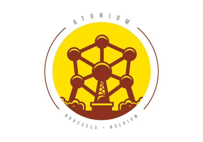 illustrazione del monumento atomium vettore