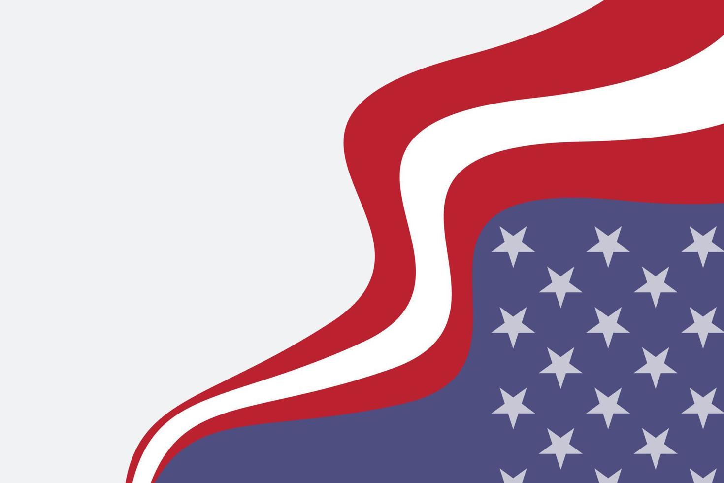 americano bandiera sfondo con onde vettore
