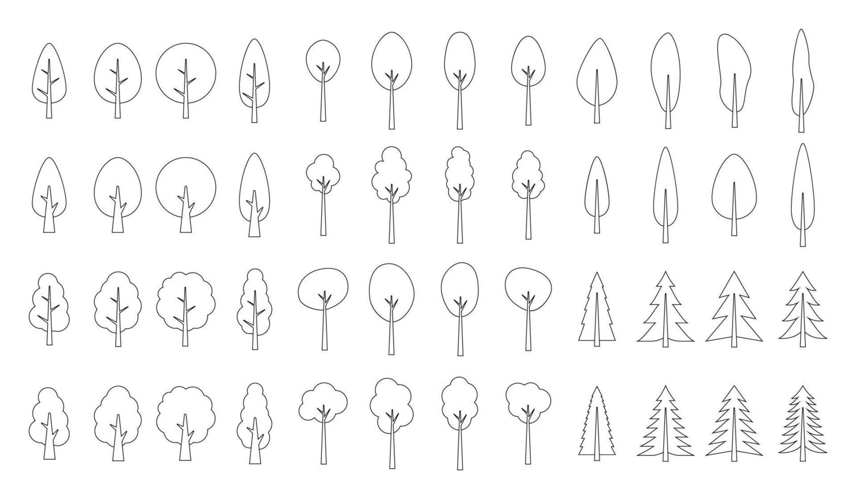 impostato di schema albero modello vettore