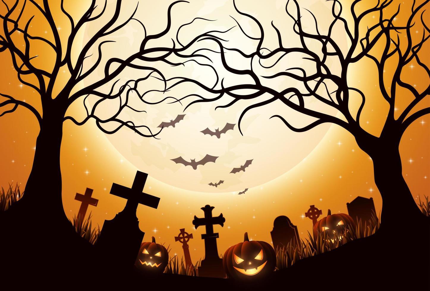 sfondo della notte di halloween vettore