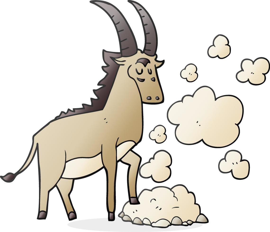 a mano libera disegnato cartone animato antilope vettore