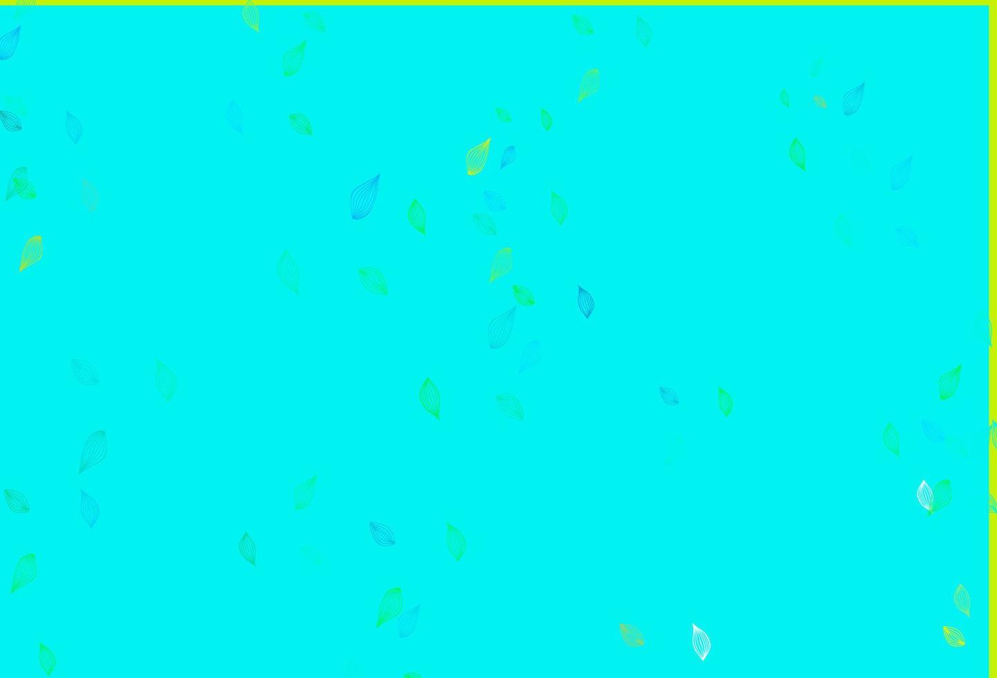 sfondo di doodle di vettore azzurro, giallo.