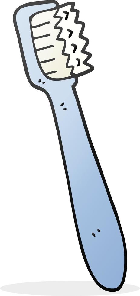 a mano libera disegnato cartone animato spazzolino vettore