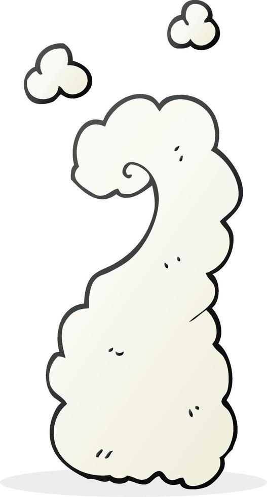 a mano libera disegnato cartone animato soffio di Fumo vettore