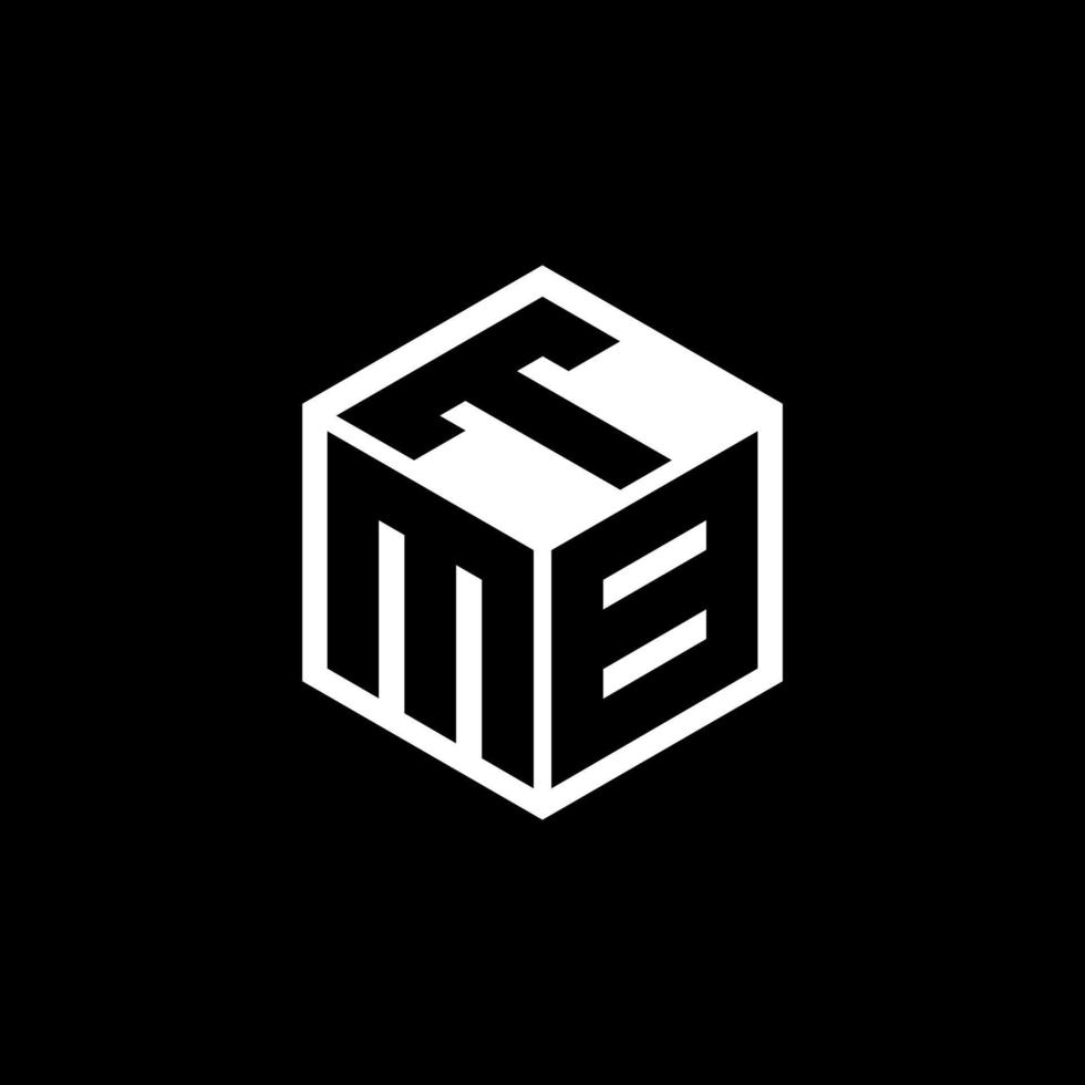 mbt lettera logo design con nero sfondo nel illustratore, cubo logo, vettore logo, moderno alfabeto font sovrapposizione stile. calligrafia disegni per logo, manifesto, invito, eccetera.