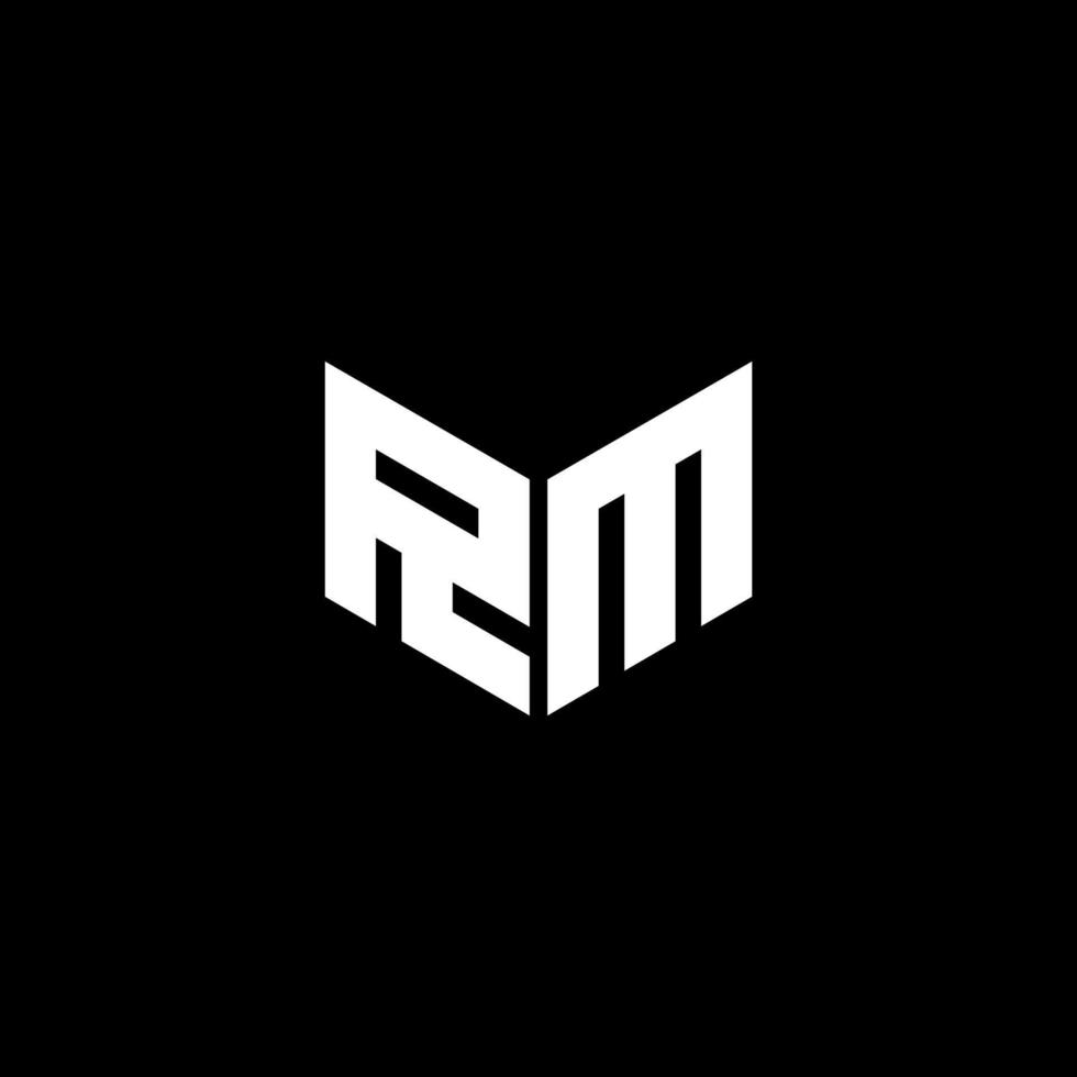 rm lettera logo design con nero sfondo nel illustratore. vettore logo, calligrafia disegni per logo, manifesto, invito, eccetera.