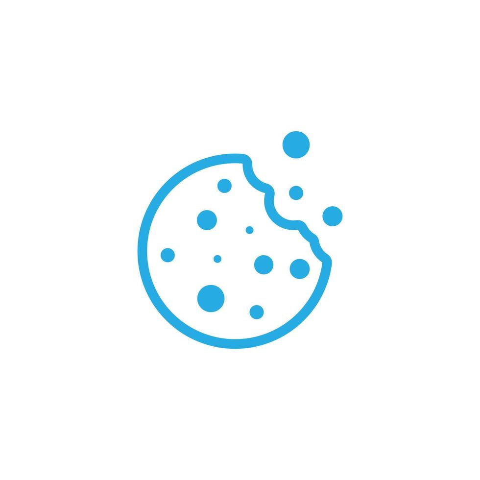 eps10 blu vettore del browser biscotto astratto linea arte icona isolato su bianca sfondo. biscotto schema simbolo nel un' semplice piatto di moda moderno stile per il tuo sito web disegno, logo, e mobile applicazione