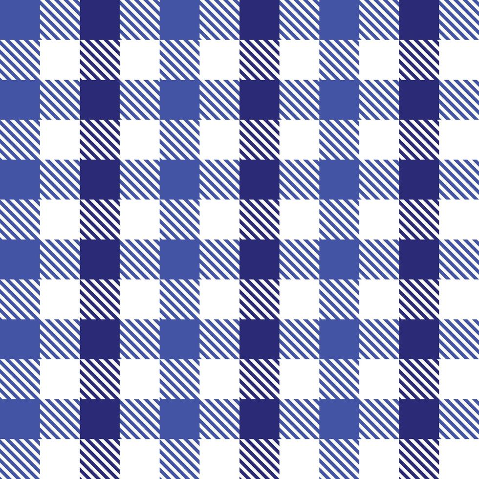 blu e bianca scacchi sfondo plaid struttura senza soluzione di continuità modello tessuto scacchi sfondo percalle sfondo vettore