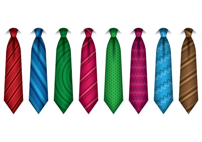 Set di cravatta vettoriale