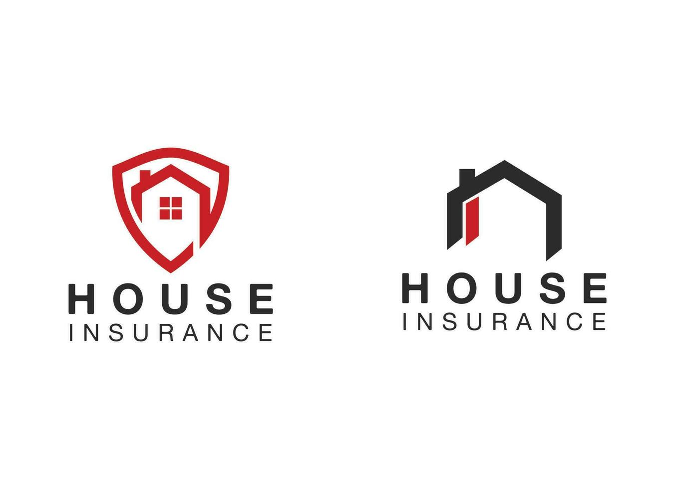 minimalista Casa assicurazione logo vettore