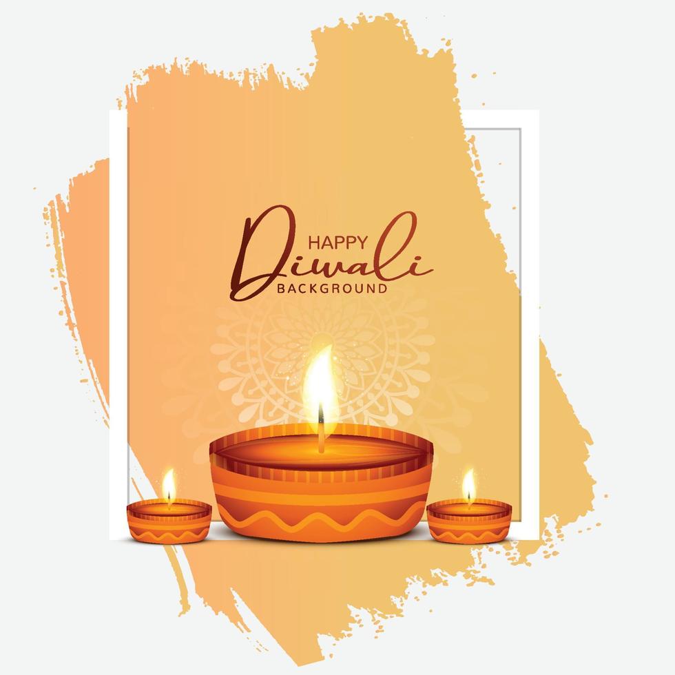 tradizionale indiano Festival Diwali con lampade carta sfondo vettore