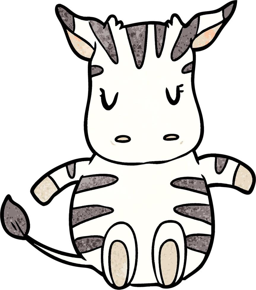 carino cartone animato zebra vettore