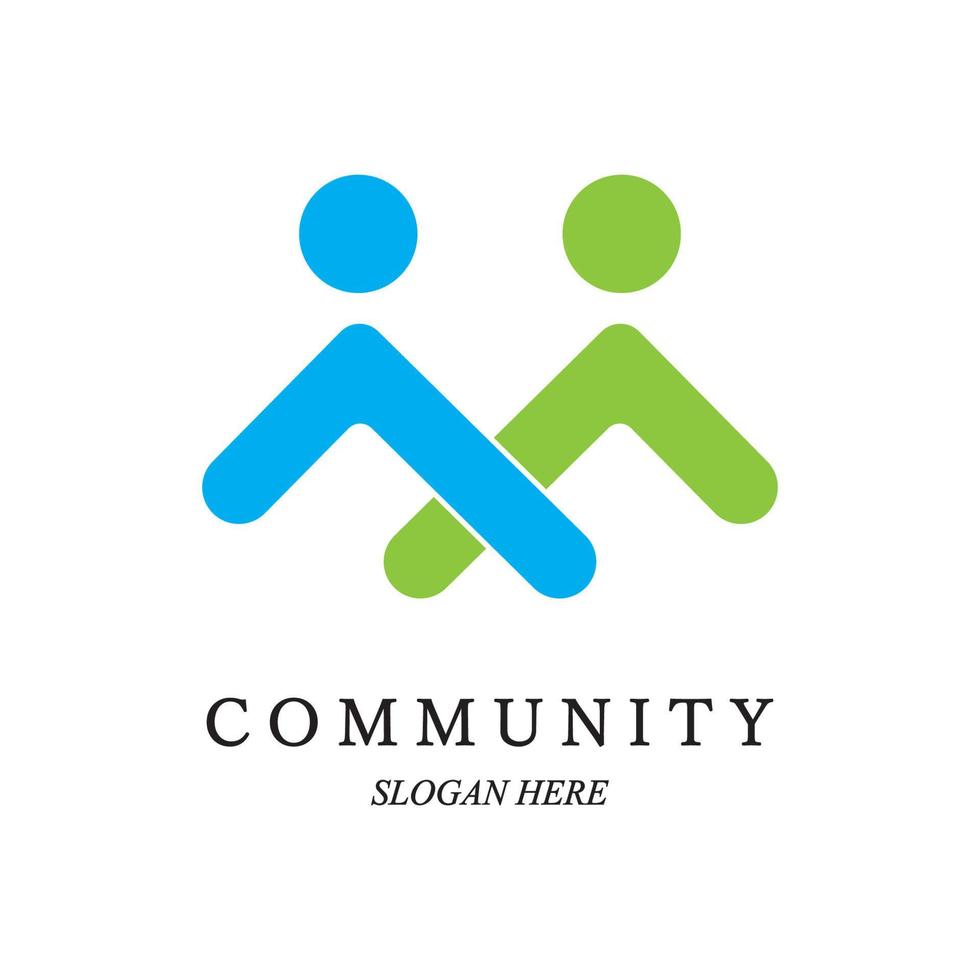 squadra opera logo modello. concetto di Comunità amicizia, unità. isolato su bianca sfondo. vettore illustrazione