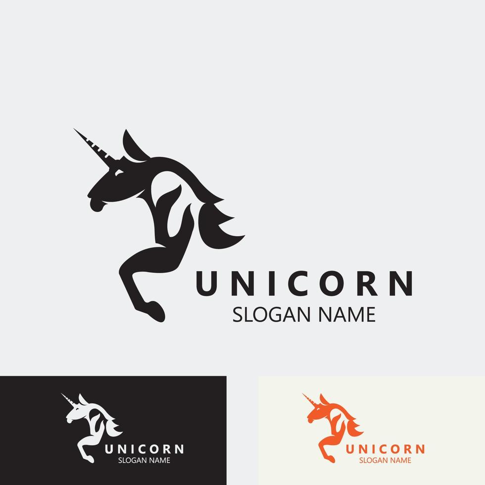 unicorno cavallo logo Immagine design testa elegan modello vettore