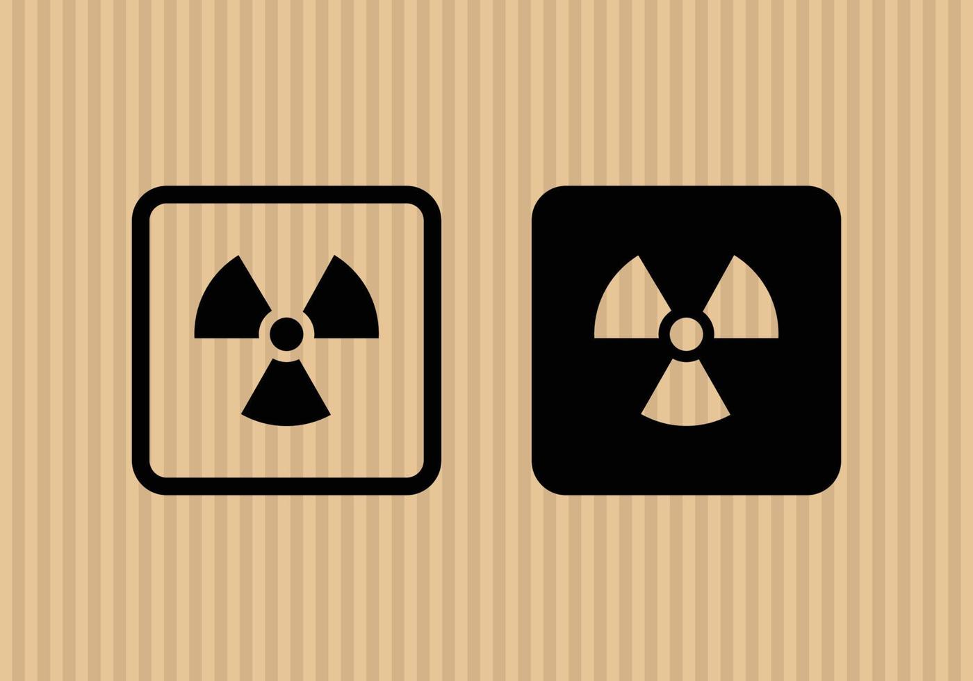 radiazione semplice piatto icona vettore illustrazione con cartone struttura sfondo
