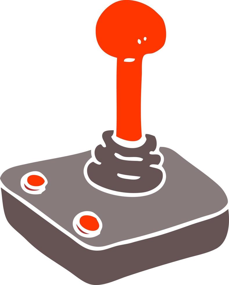 piatto colore illustrazione cartone animato telecomando da gioco vettore