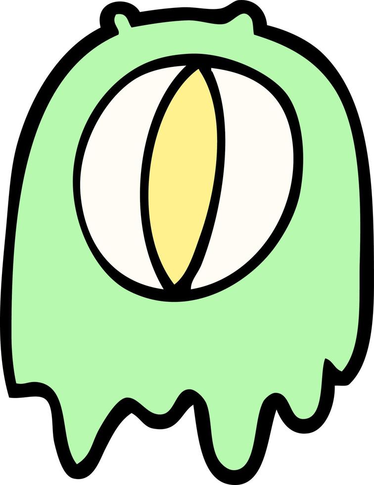 mano disegnato scarabocchio stile cartone animato spaventoso fantasma vettore