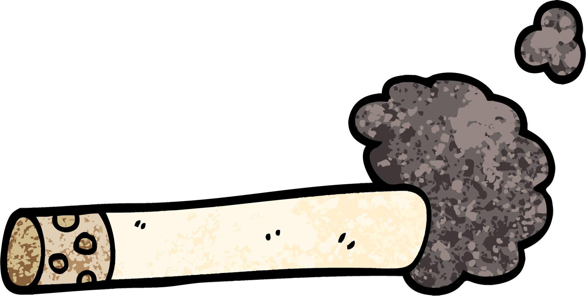 grunge strutturato illustrazione cartone animato sigaretta vettore