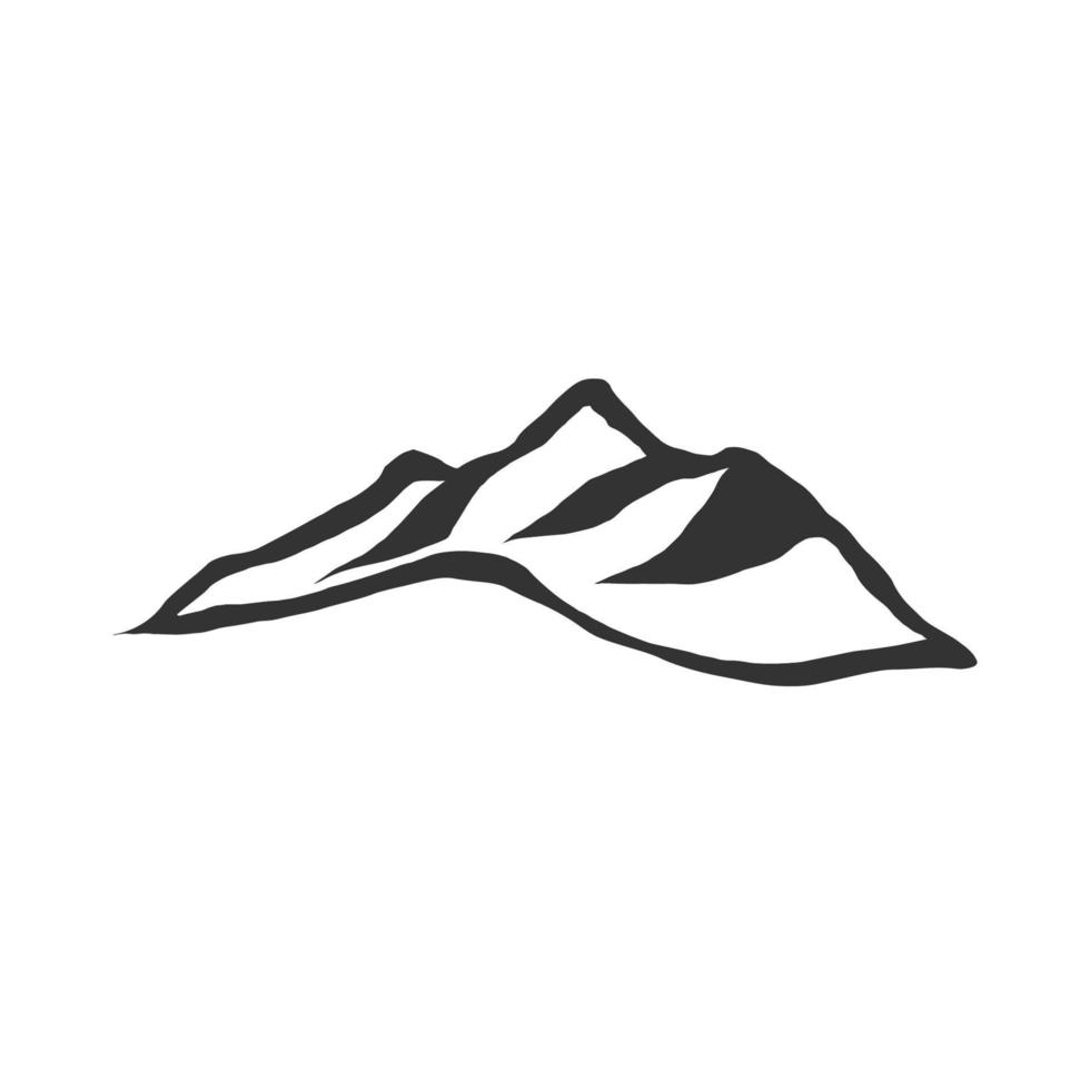 montagne logo modello vettore su bianca sfondo