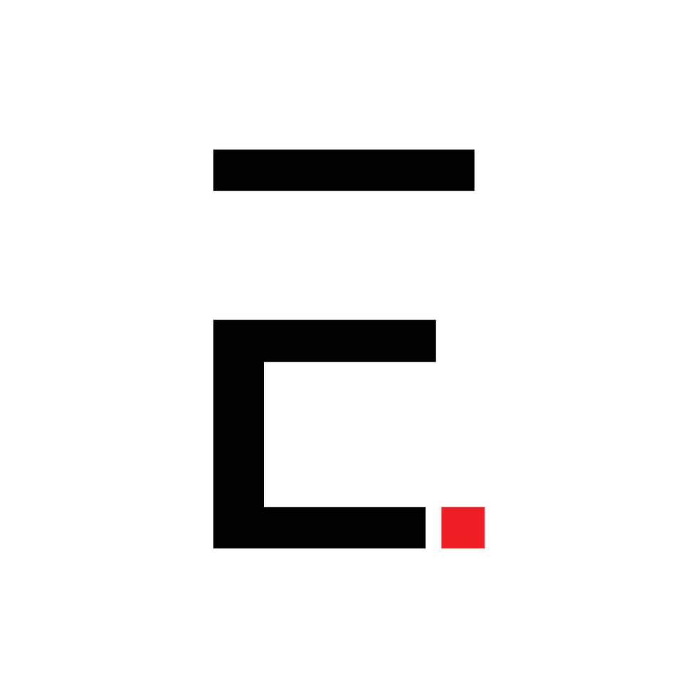 lettera EI linea geometrico moderno logo vettore