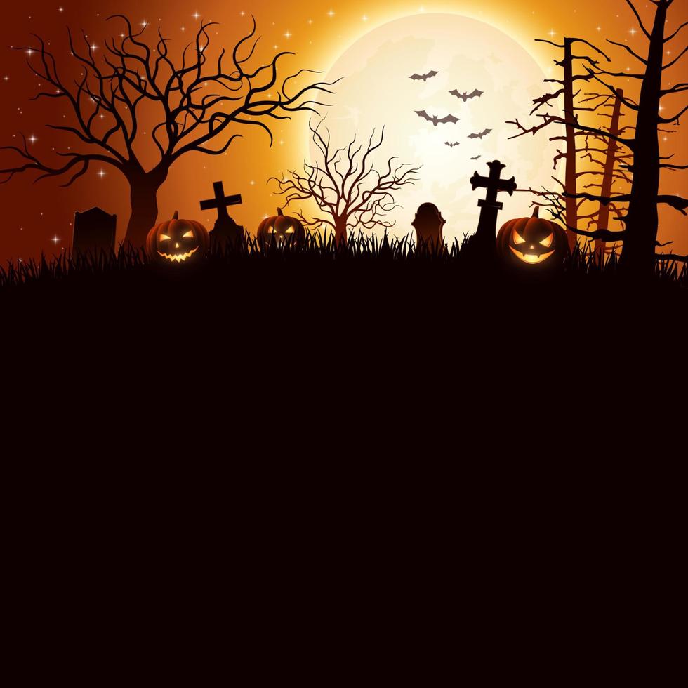 sfondo della notte di halloween vettore