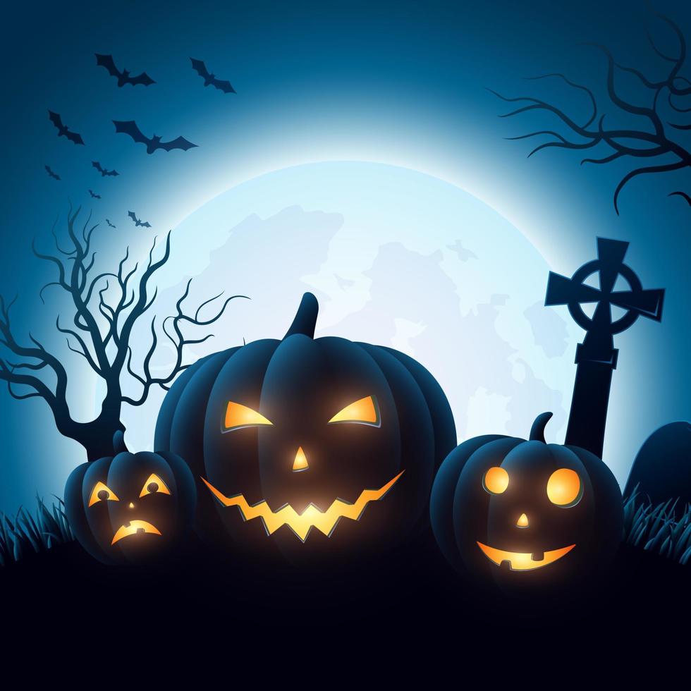 sfondo della notte di halloween vettore