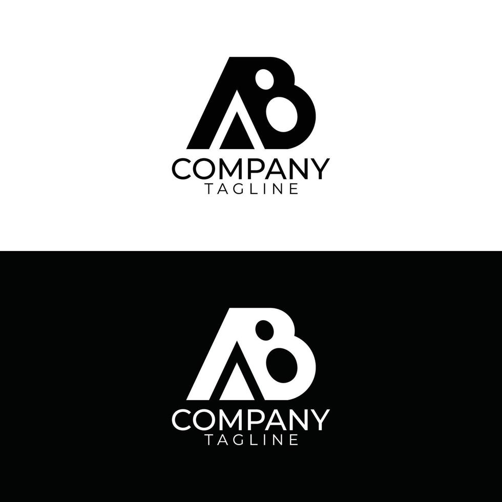 ab logo design e premio vettore modelli