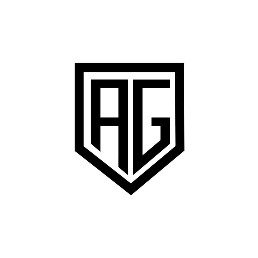 ag lettera logo design con bianca sfondo nel illustratore. vettore logo, calligrafia disegni per logo, manifesto, invito, eccetera.