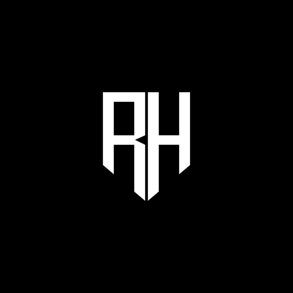 rh lettera logo design con nero sfondo nel illustratore. vettore logo, calligrafia disegni per logo, manifesto, invito, eccetera