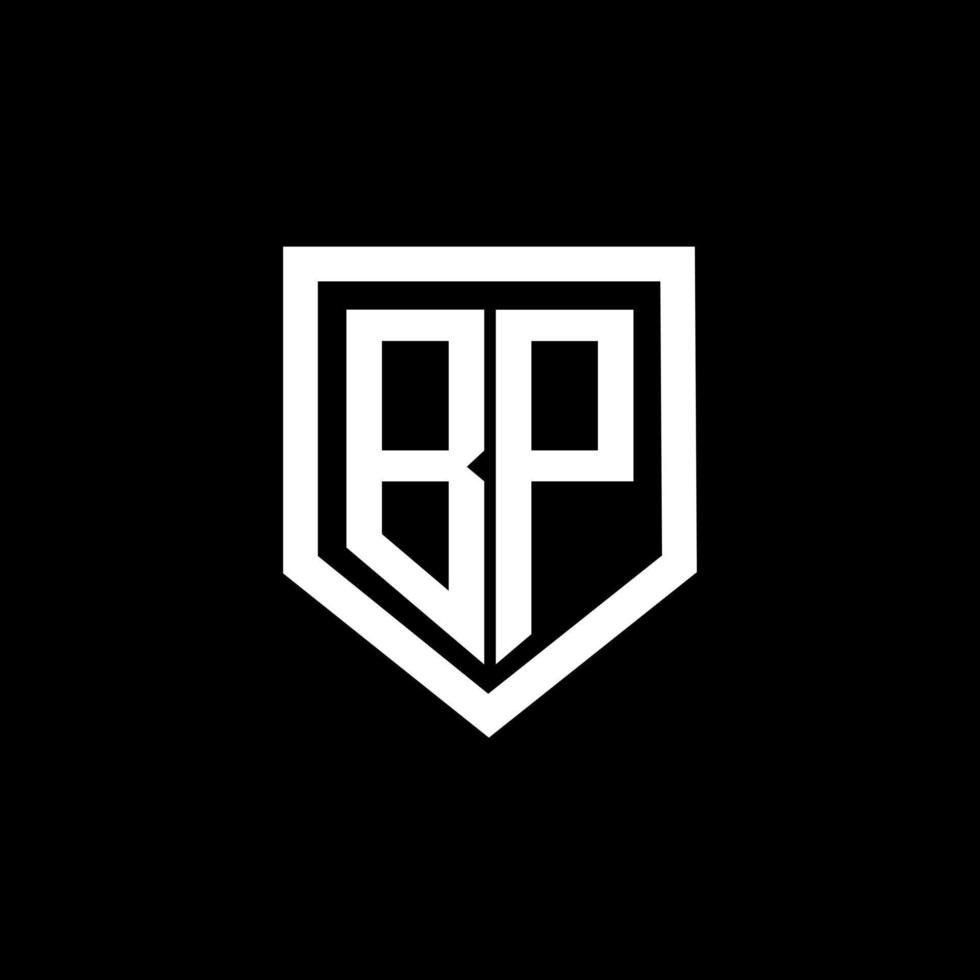 bp lettera logo design con nero sfondo nel illustratore. vettore logo, calligrafia disegni per logo, manifesto, invito, eccetera.