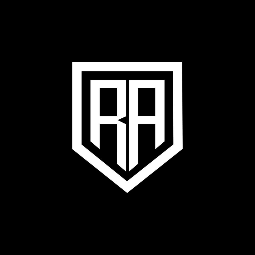 RA lettera logo design con nero sfondo nel illustratore. vettore logo, calligrafia disegni per logo, manifesto, invito, eccetera.