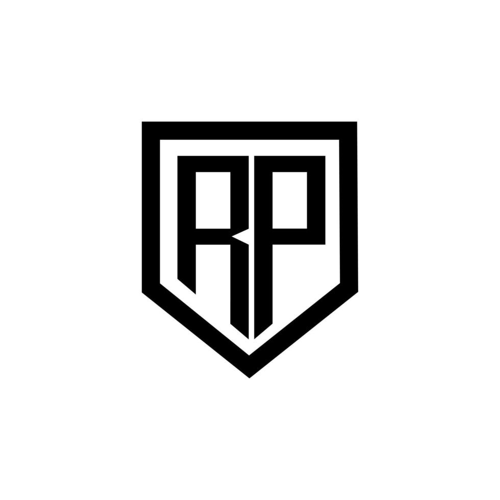 rp lettera logo design con bianca sfondo nel illustratore. vettore logo, calligrafia disegni per logo, manifesto, invito, eccetera.