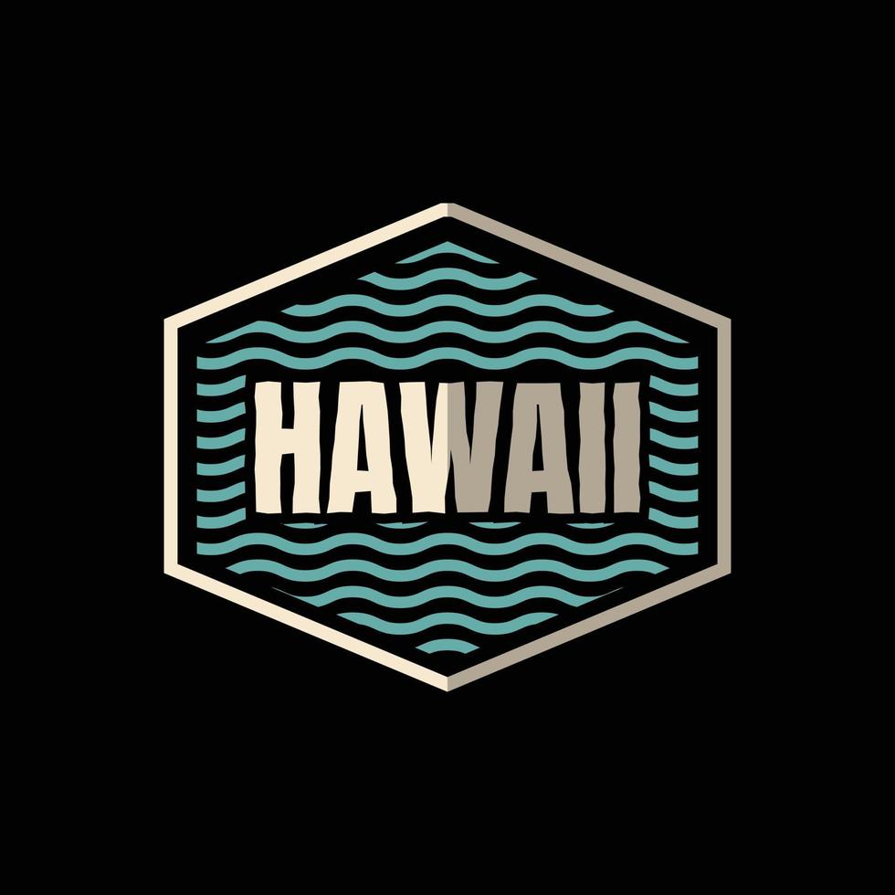 tipografia dell'illustrazione delle hawaii. perfetto per il design della maglietta vettore