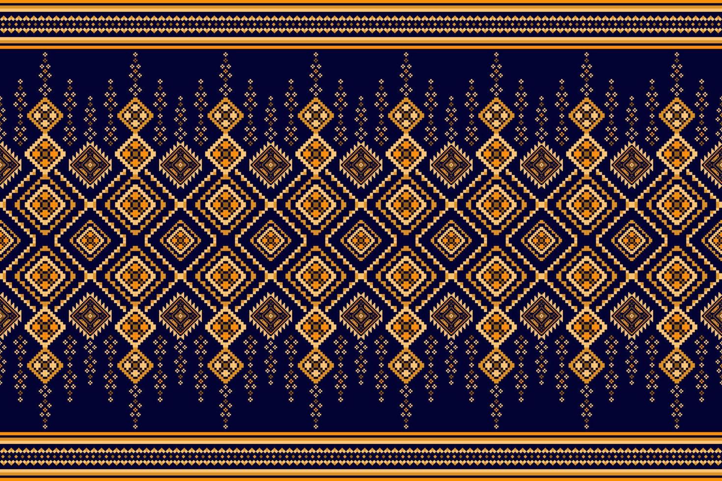 ikat etnico senza soluzione di continuità modello casa decorazione design. azteco tessuto tappeto boho mandala tessile decorare sfondo. tribale nativo motivo tradizionale ricamo vettore illustrato sfondo
