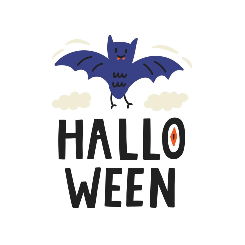 carino pipistrello Halloween vettore