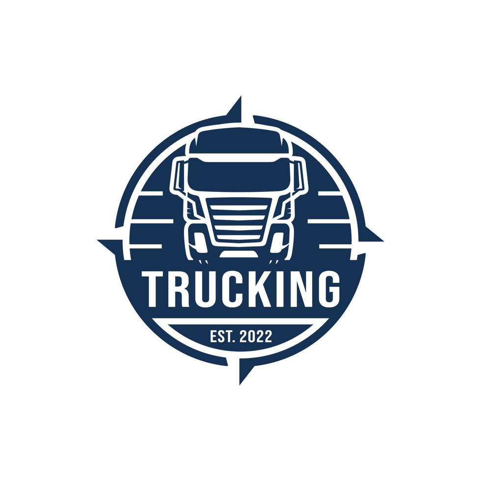 vettore di progettazione del logo del camion. logo di consegna del camion