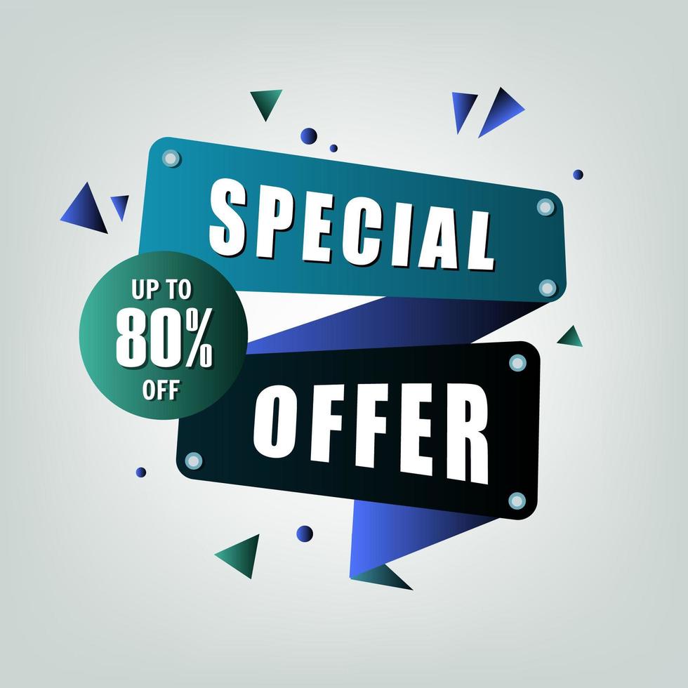 '' offerta speciale '' banner blu vettore