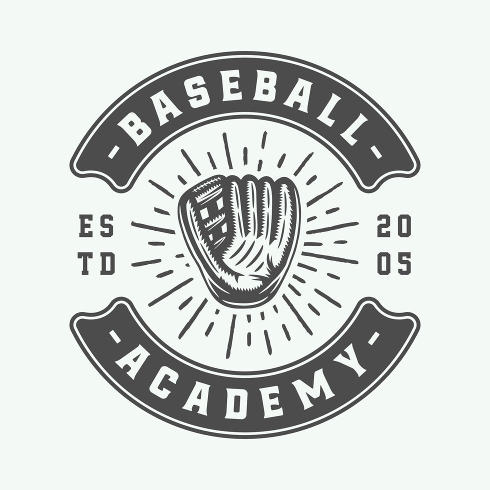 Vintage ▾ baseball sport logo, emblema, distintivo, marchio, etichetta. monocromatico grafico arte illustrazione vettore