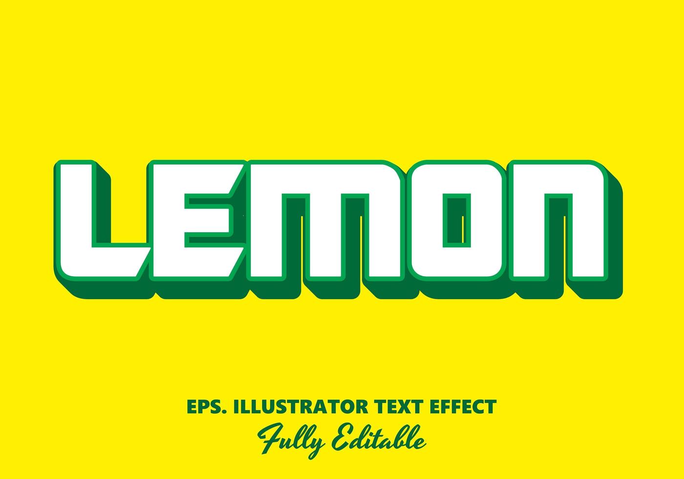 effetto di testo modificabile verde limone e bianco vettore
