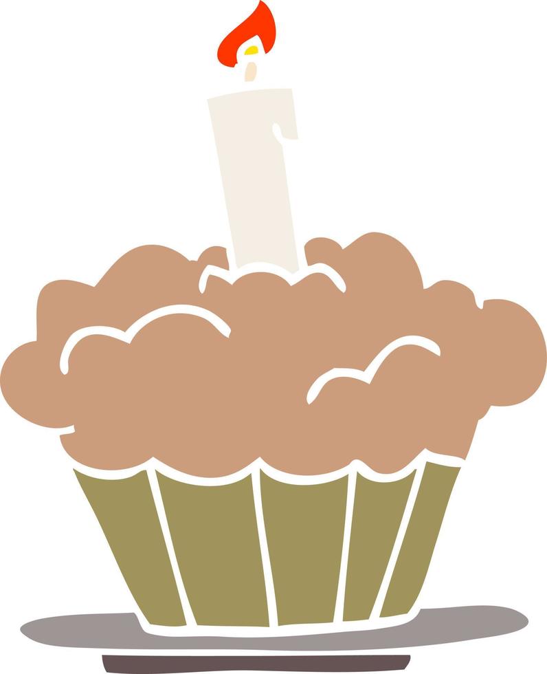 cartone animato scarabocchio compleanno torta vettore