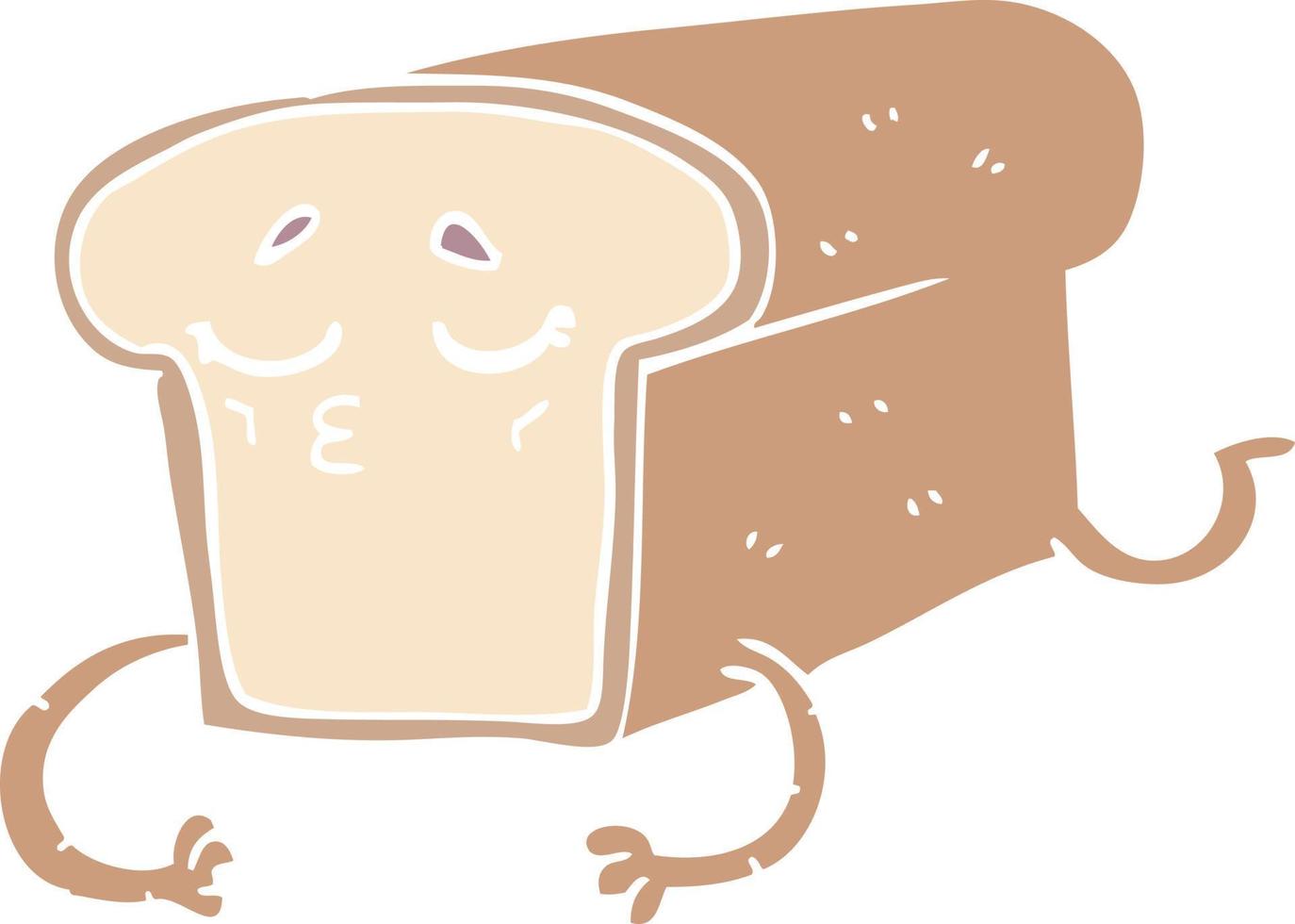 cartone animato scarabocchio pagnotta di pane vettore