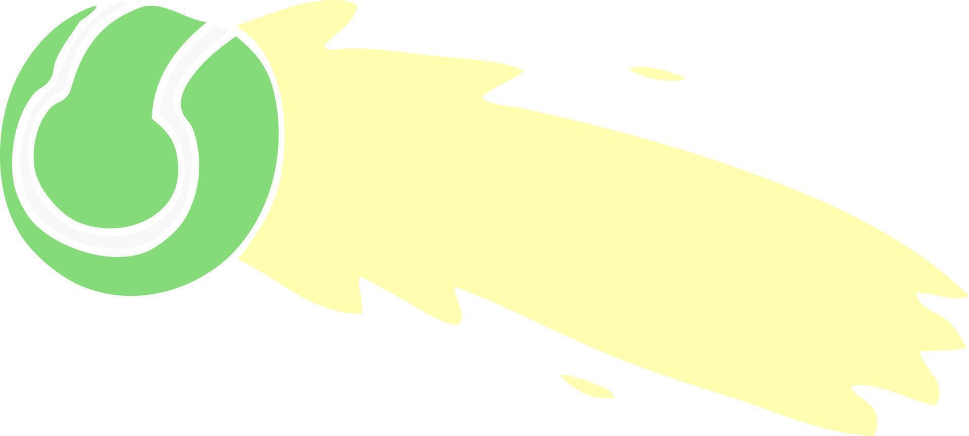 cartone animato scarabocchio volante tennis palla vettore