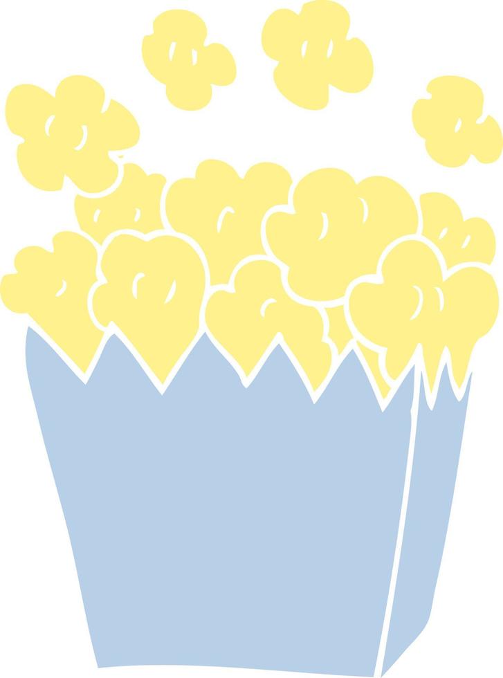 popcorn di scarabocchio del fumetto vettore