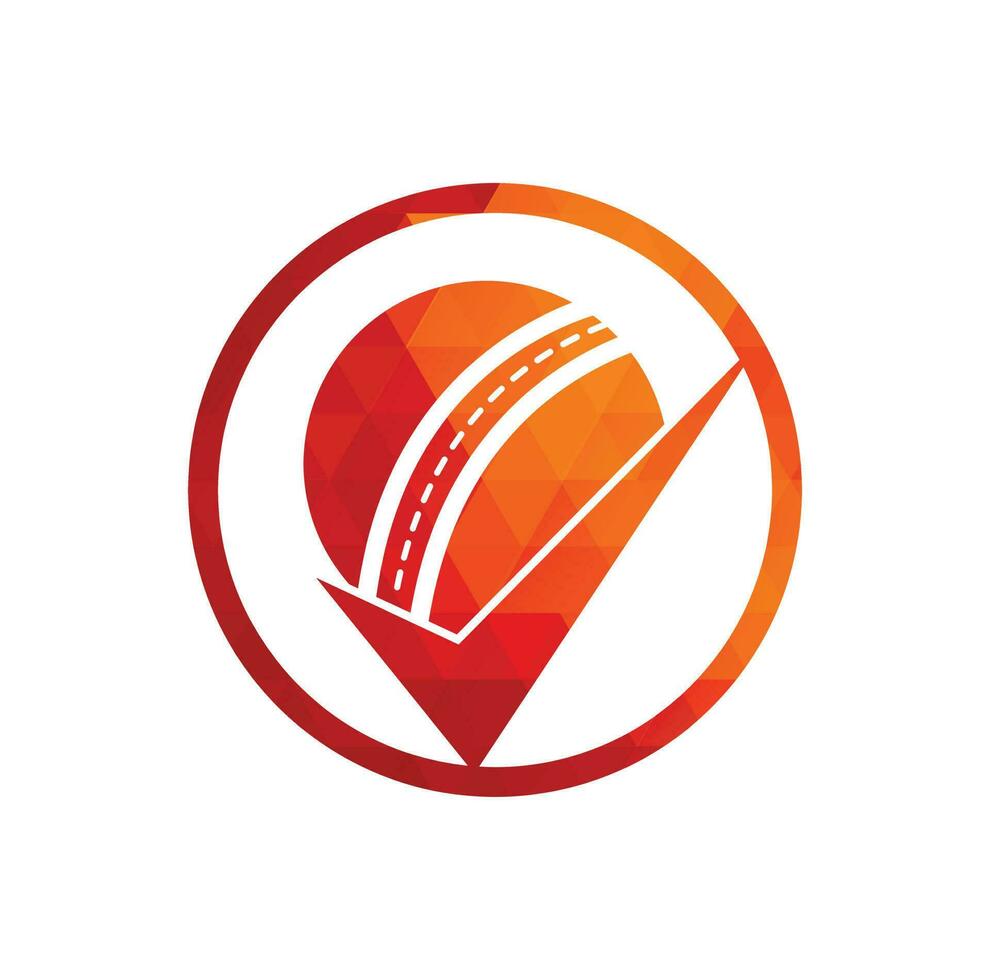 dai un'occhiata cricket vettore logo design. cricket palla e zecca icona logo.