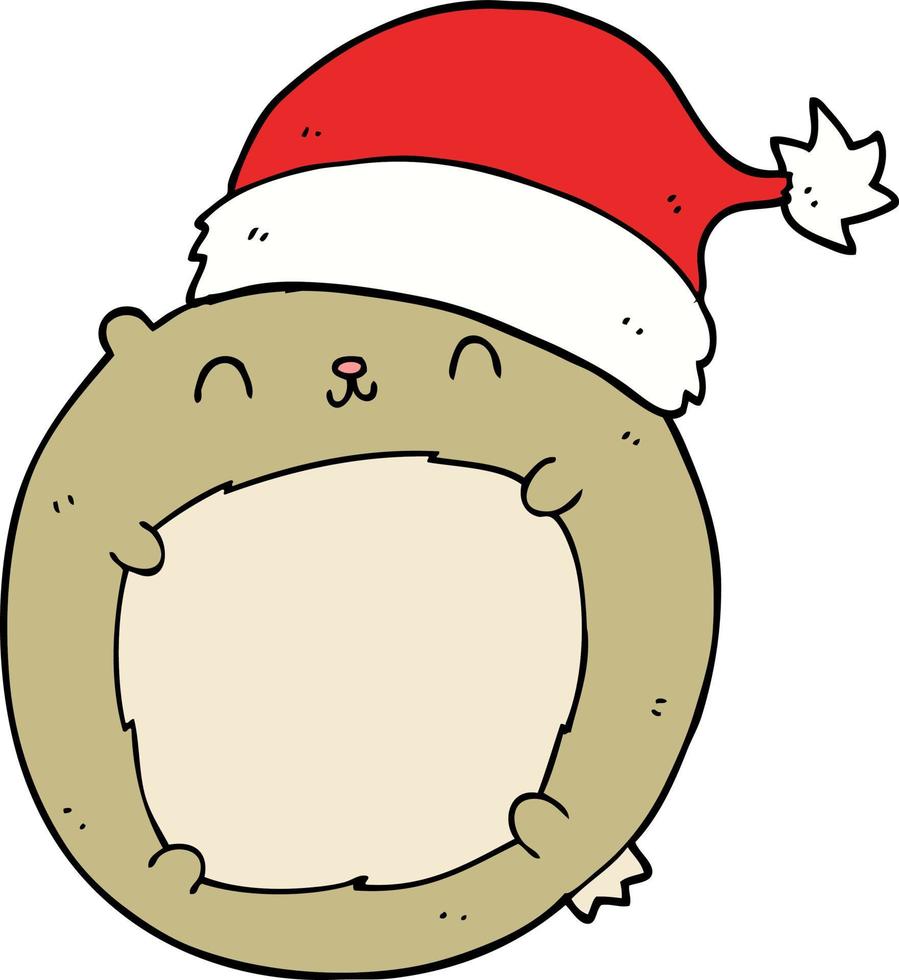 carino cartone animato Natale orso vettore
