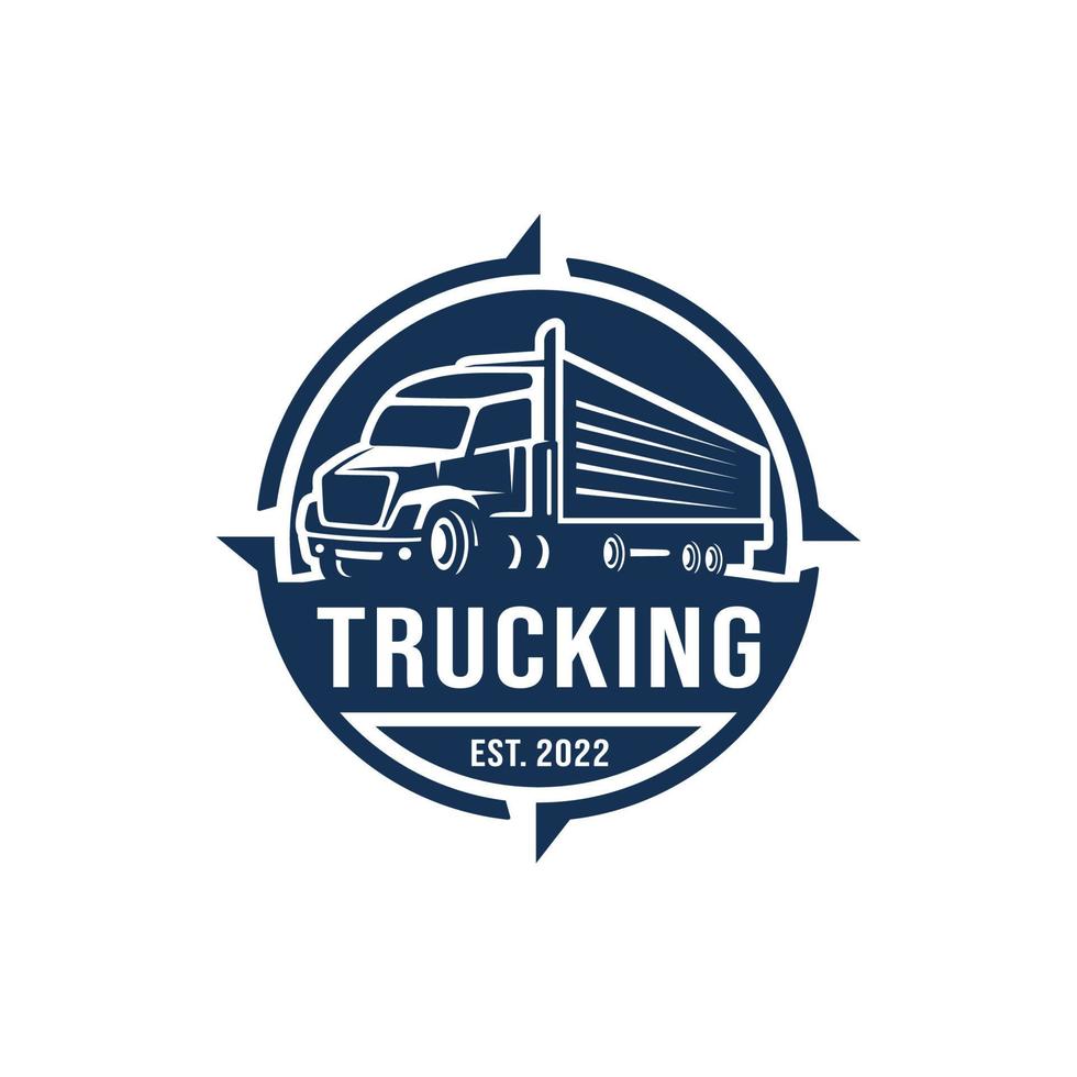 vettore di progettazione del logo del camion. logo di consegna del camion