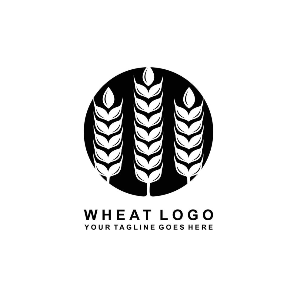 azienda agricola logo. Grano logo design vettore