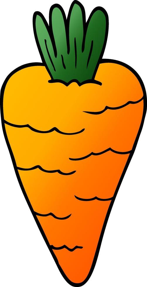 carota di doodle del fumetto vettore